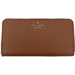New Kate Spade Brown Continental Leather Wallet